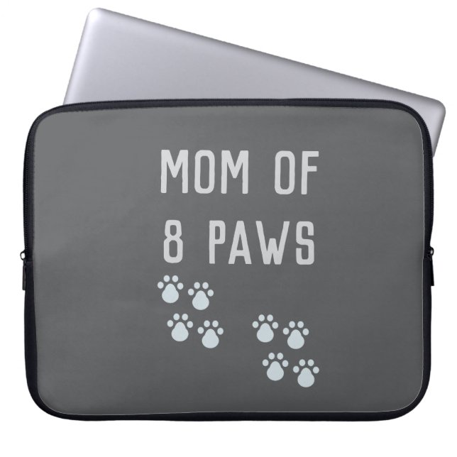 Mama von 8 Pfoten Laptopschutzhülle (Vorderseite)