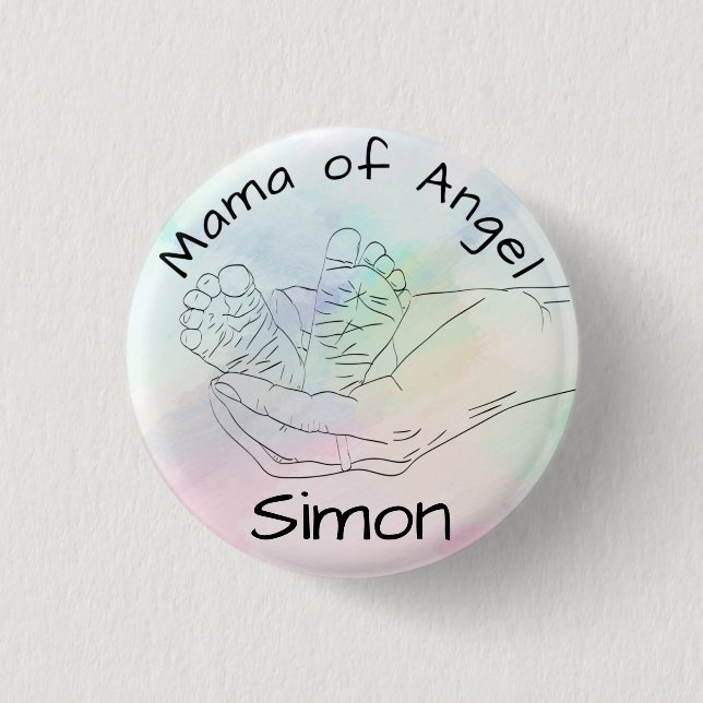 Mama von Angel "Name" Button (Vorderseite)