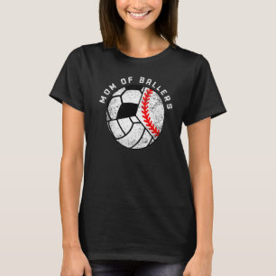 Mama von Ballern Baseball Volleyball Soccer Mama T-Shirt