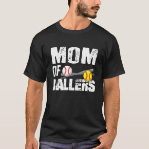 Mama von Ballern Funny Baseball Softball Spiel Mut T-Shirt