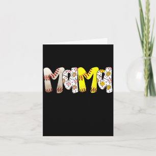 Mama von Baseball- und Softball-Mama Frauen Mutter Karte