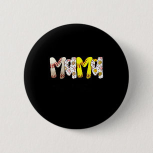 Mama von beiden Baseball Softball-Mama Frauen Mutt Button