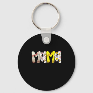 Mama von beiden Baseball Softball-Mama Frauen Mutt Schlüsselanhänger