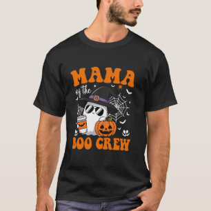 Mama von Boo Crew Groovy Ghost Matching Family Hal T-Shirt