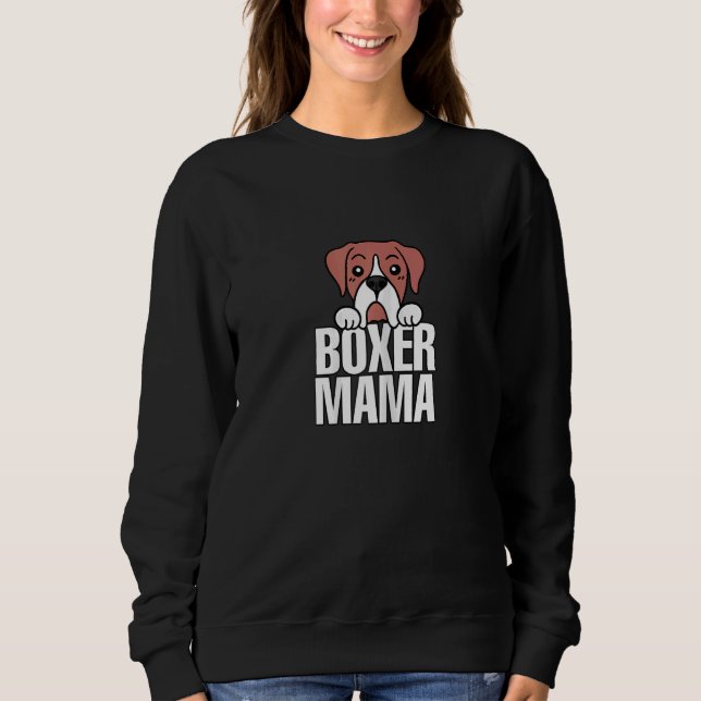 Mama von Boxer Mama Dog Sweatshirt (Vorderseite)