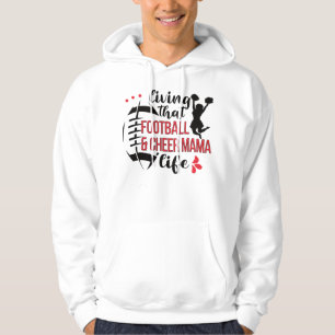 Mama von Cheerleader Football Player Mama Life Hoodie