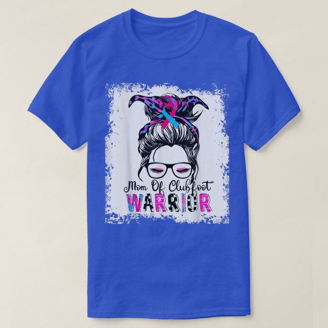 Mama von Clubfoot WarriorBewusstsein Pink & Blue R T-Shirt (Design vorne)
