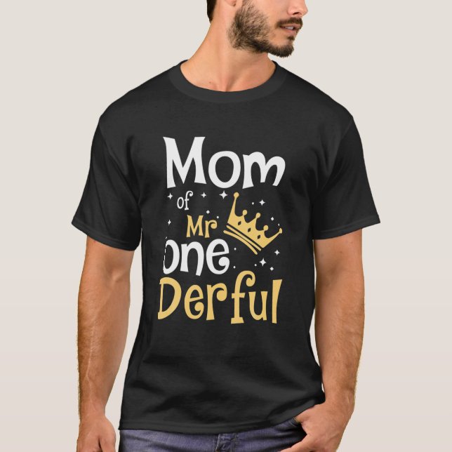 Mama von Herrn Onederful 1St Birthday One-Derful M T-Shirt (Vorderseite)