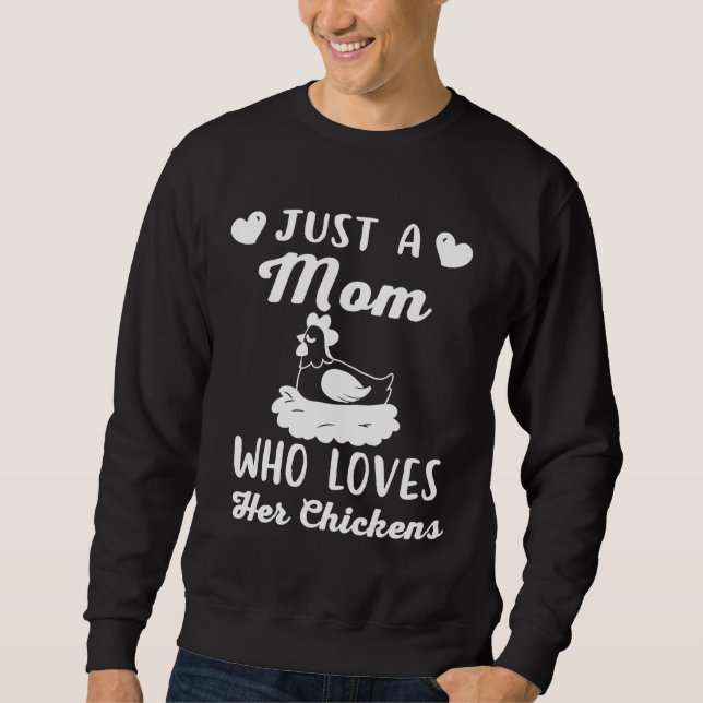 Mama von Hühnern Niedliche Mamas Sweatshirt (Vorderseite)