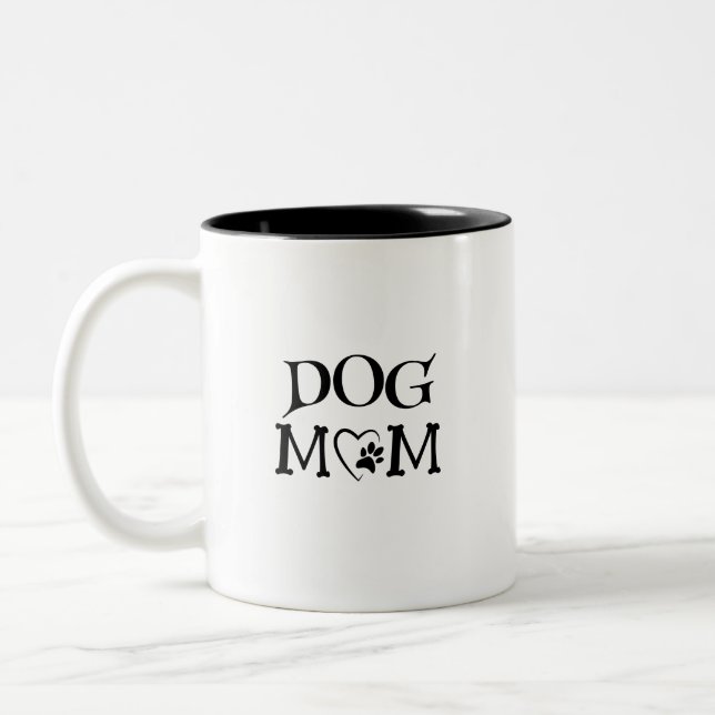 Mama von Hunden Zweifarbige Tasse (Links)