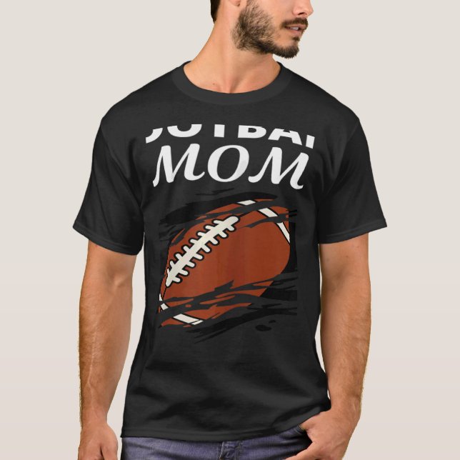 Mama von Jungen in der Liebe Fußball T-Shirt (Vorderseite)
