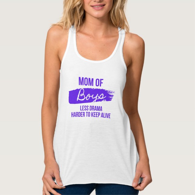Mama von Jungen Tank Top (Vorderseite)