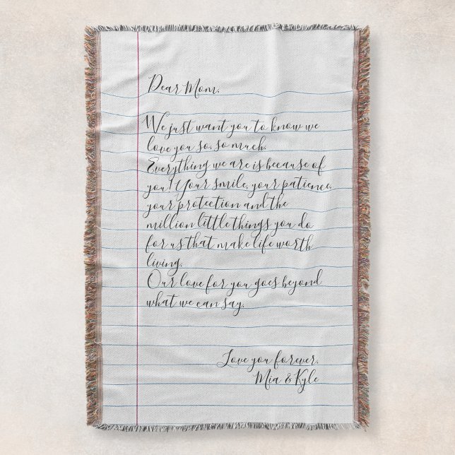 Mama von Lieben für personalisierte handgeschriebe Decke (Von Creator hochgeladen)
