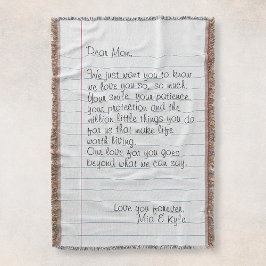 Mama von Lieben für personalisierte handgeschriebe Decke