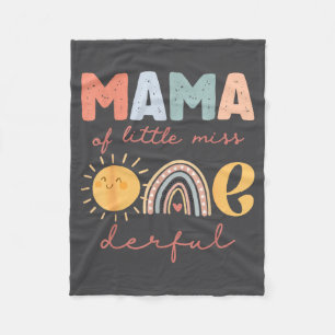 Mama von Little Miss Onederful zum ersten Geburtst Fleecedecke