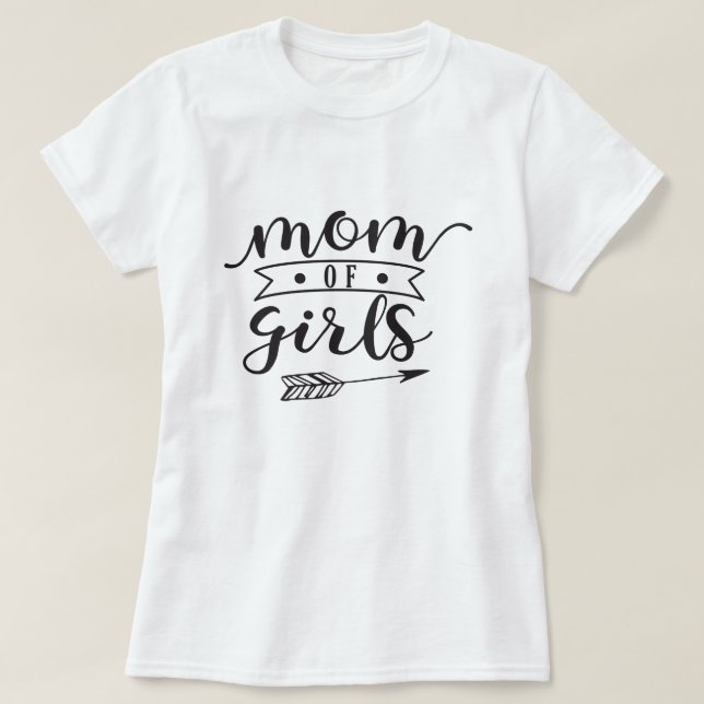 Mama von Mädchen T-Shirt (Design vorne)