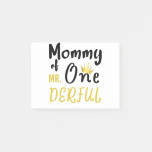 Mama von Mr Onederful 1. One-Derful T-Shirt Post-it Klebezettel