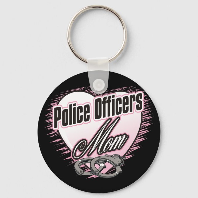 Mama von Polizeibeamten Schlüsselanhänger (Vorderseite)