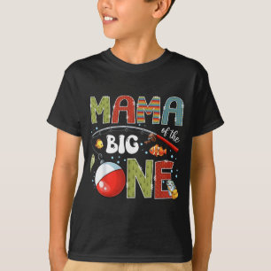 Mama von The Big One Fishing 1. Geburtstags-Jungen T-Shirt