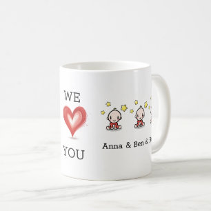 Mama von Triplets Geschenk, wir Liebe Sie, Kaffeetasse
