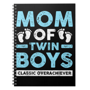 Mama von Twin Boys Classic Overlays Twin Mama Twi Notizblock