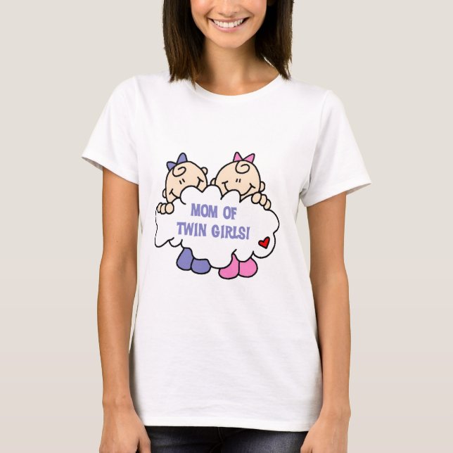 Mama von Twin Girls Tshirts and Gifts (Vorderseite)