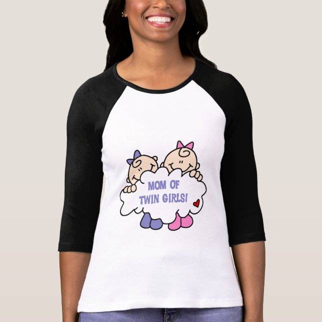 Mama von Twin Girls Tshirts and Gifts (Vorderseite)