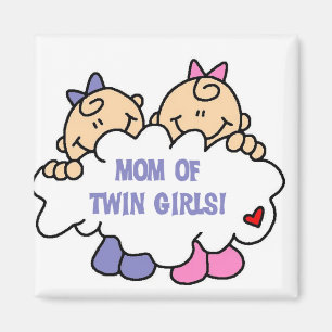 Mama von Twin Girls Tshirts and Gifts Magnet