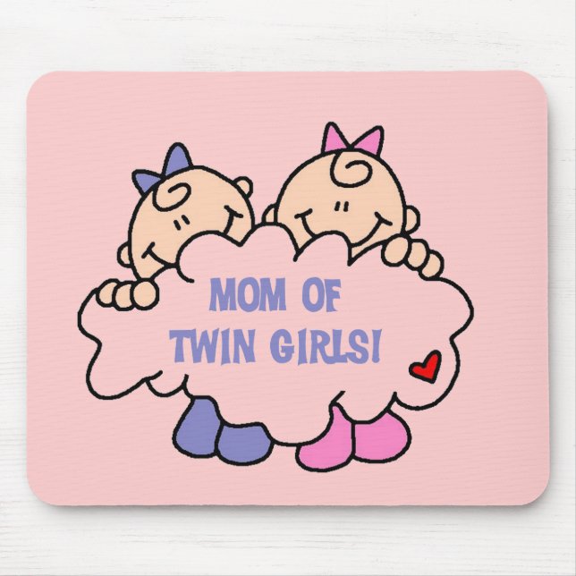 Mama von Twin Girls Tshirts and Gifts Mousepad (Vorne)