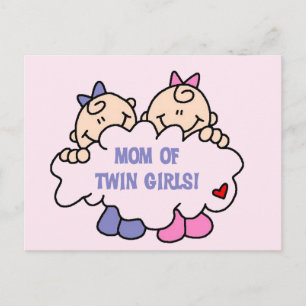 Mama von Twin Girls Tshirts and Gifts Postkarte