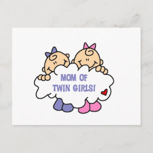 Mama von Twin Girls Tshirts and Gifts Postkarte
