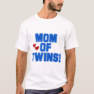 Mama von Twins-Blue-Text-Hemden und Geschenken T-Shirt