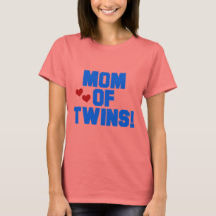 Mama von Twins-Blue-Text-Hemden und Geschenken T-Shirt