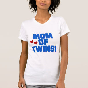 Mama von Twins-Blue-Text-Hemden und Geschenken T-Shirt