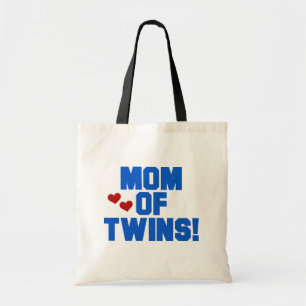 Mama von Twins-Blue-Text-Hemden und Geschenken Tragetasche