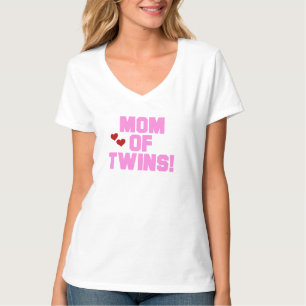 Mama von Twins-Pink-Texthemden und Geschenken T-Shirt