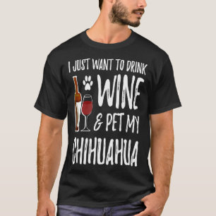 Mama von Weinen und Chihuahua oder Vater von Hunde T-Shirt