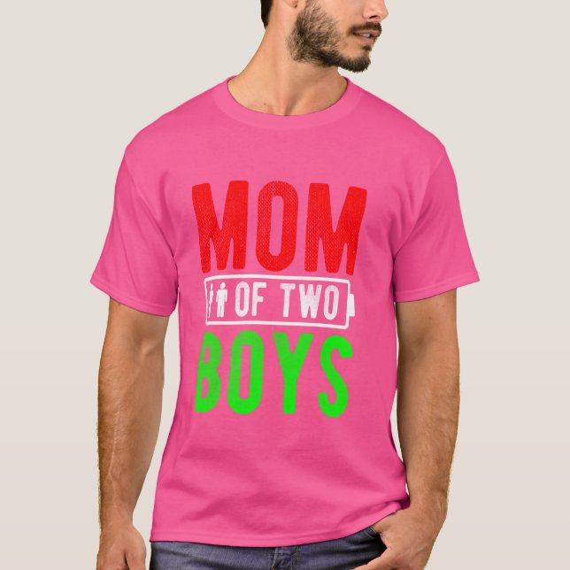 MAMA von ZWEI JUGENDLICHEN Eltern T-Shirt (Vorderseite)