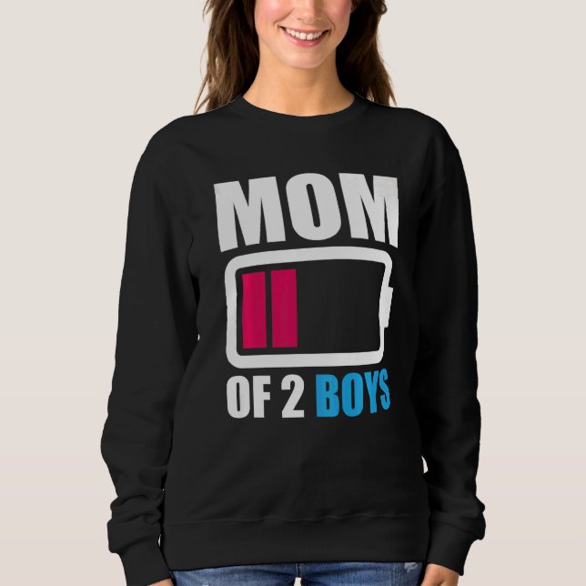 Mama von zwei Jungen von der Sohn-Tochter zu Mutte Sweatshirt (Vorderseite)