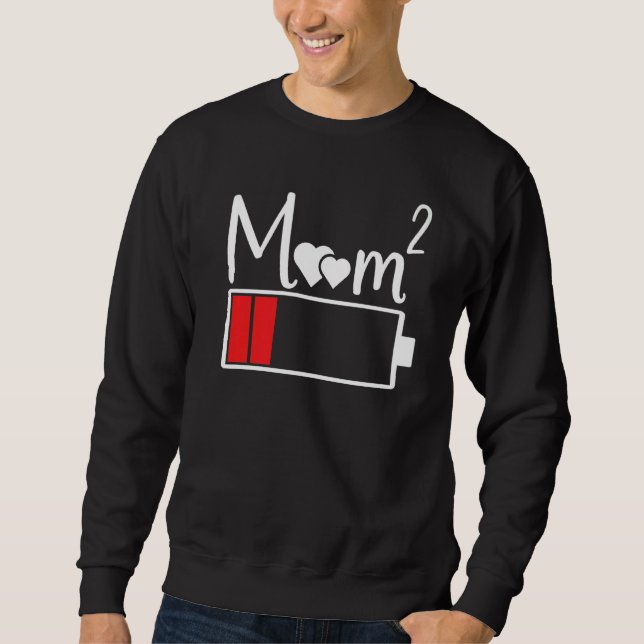Mama von zwei Kindern Mama 2 Squared Mami Niedlich Sweatshirt (Vorderseite)