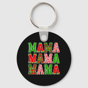 Mama Wassermelone passende Familie Sommerfrüchte Schlüsselanhänger