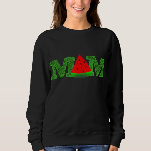 Mama Watermelon Sommerfrüchte Muttertag Sweatshirt (Vorderseite)