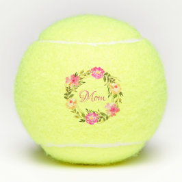 Mama Weibliche Flora Mum Personalisierte Farbe Was Tennisbälle