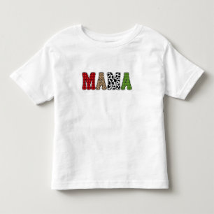 Mama Weihnachten Karomuster-Design Kleinkind T-shirt