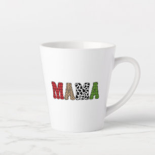 Mama Weihnachten Karomuster Design Milchtasse