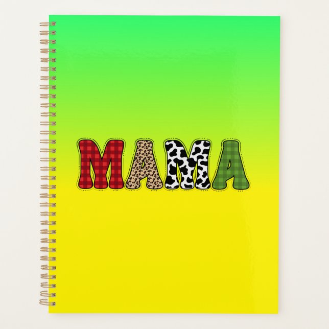Mama Weihnachten Karomuster-Design Planer (Vorderseite)