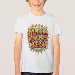 Mama weiß am besten - Retro 70er Sunshine Vibes Tri-Blend Shirt