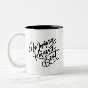 Mama weiß das Beste Zweifarbige Tasse