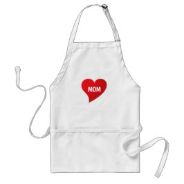Mama Weiß rotes Herz Moderne niedliche Eleganz Schürze