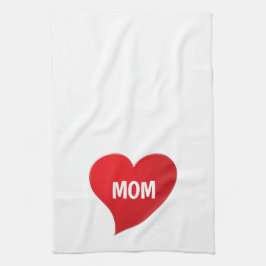 Mama Weißes rotes Herz niedlich modernes Grafikdes Geschirrtuch